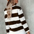 thumbnail image 4 of Long Sleeve Body Suits Womens Womens Long Sleeve Shirts T Shirts Crew Neck Shirts Basic Tee Comfy Striped Printed Tops Blouse, 4 of 5