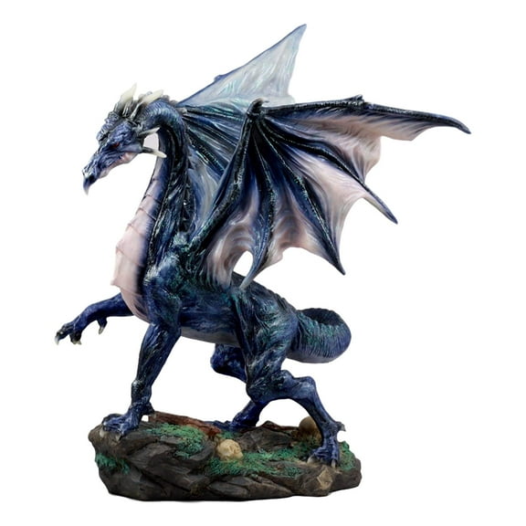 Ebros Large Mythical Fantasy Nebula Midnight Dragon Statue Home Decor Resin Dragon Sculptural 14.5"H