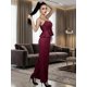 thumbnail image 4 of Conjunto para Mujer 2 Piezas Rayado Top Peplum con Tirantes y Pantalón Palazzo Set Elegante Casual de Tela Ligera, 4 of 5