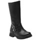 thumbnail image 1 of Bota Larga Para Niña Piel Negro Yuyin® Invierno Doble Broche negro 20.5, 1 of 10