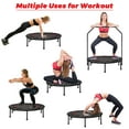 40" Foldable Mini Trampoline, Fitness Rebounder with Foam Handle