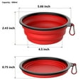 thumbnail image 2 of 5 Pack Collapsible Bowls,Dog Bowl Portable for Cats Dogs, Foldable Pet Feeding Watering Silicone Dish with 5 Carabiners,for Traveling Camping Walking,Home Use,380ML, Multi color, 2 of 8