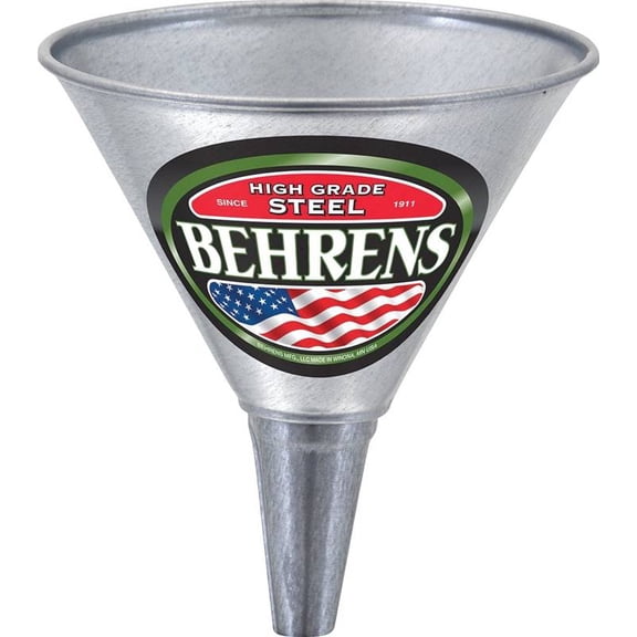 Behrens Utility Funnel 1 Qt Galvanized Steel Construction 5.5" Top