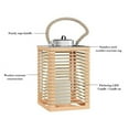 thumbnail image 2 of Pure Garden 50-LG1085 Solar Powered LED Outdoor & Indoor Flickering Flameless Candle Lantern Decorative Light with Rope Accents, Natural, 2 of 3