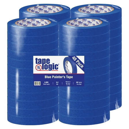 Tape Logic 3000 Painter's Tape 5.2 Mil 3/4" x 60 yds. Blue 48/Case T9343000