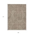 thumbnail image 3 of 9' X 12' Brown And Beige Abstract Washable Indoor Outdoor Area Rug, 3 of 5
