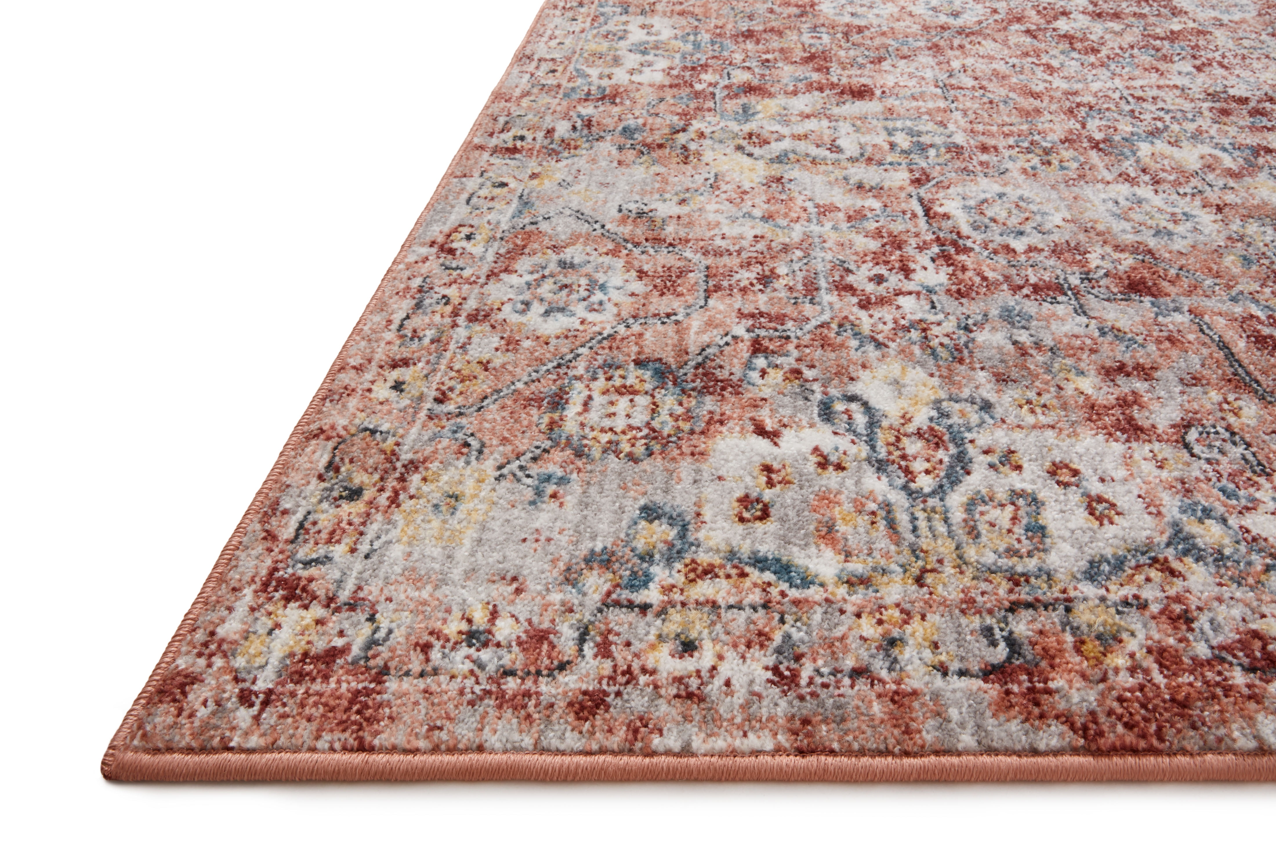 Loloi Cassandra Collection CSN-03 Rust / Ivory Oriental Area Rug 18" x 18" Sample