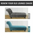 thumbnail image 3 of CJC Velvet Armless Lounge Chaise Slipcover Stretch Chaise Couch Cover Lounge Chair Sofa Slipcover Pet Furniture Cover, 3 of 7