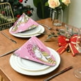 thumbnail image 3 of Dreamtimes Set of 4 Cute Unicorn Falling in Love Satin Napkin Square 20 Inches Table Napkins Soft Smooth Decorative Napkins for Wedding Banquet Party Decoration, 3 of 6
