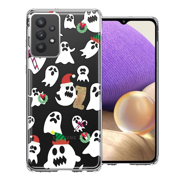MUNDAZE For Samsung Galaxy A32 Halloween Christmas Ghost Design Double Layer Phone Case Cover