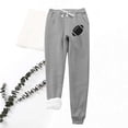 thumbnail image 2 of Thermal Fleece Lining Pants for Women Drawstring Elastic High Waist Cinch Bottom Joggers Thick Sherpa Warm Trousers (Small, Dark Gray 06), 2 of 6