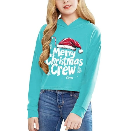 Christmas Hoodie for Boys Christmas Graphic Hoodies Long Sleeve Pullover Tops with Pocket Oversized Hoodies Fall Winter Outfits 4-5 Years