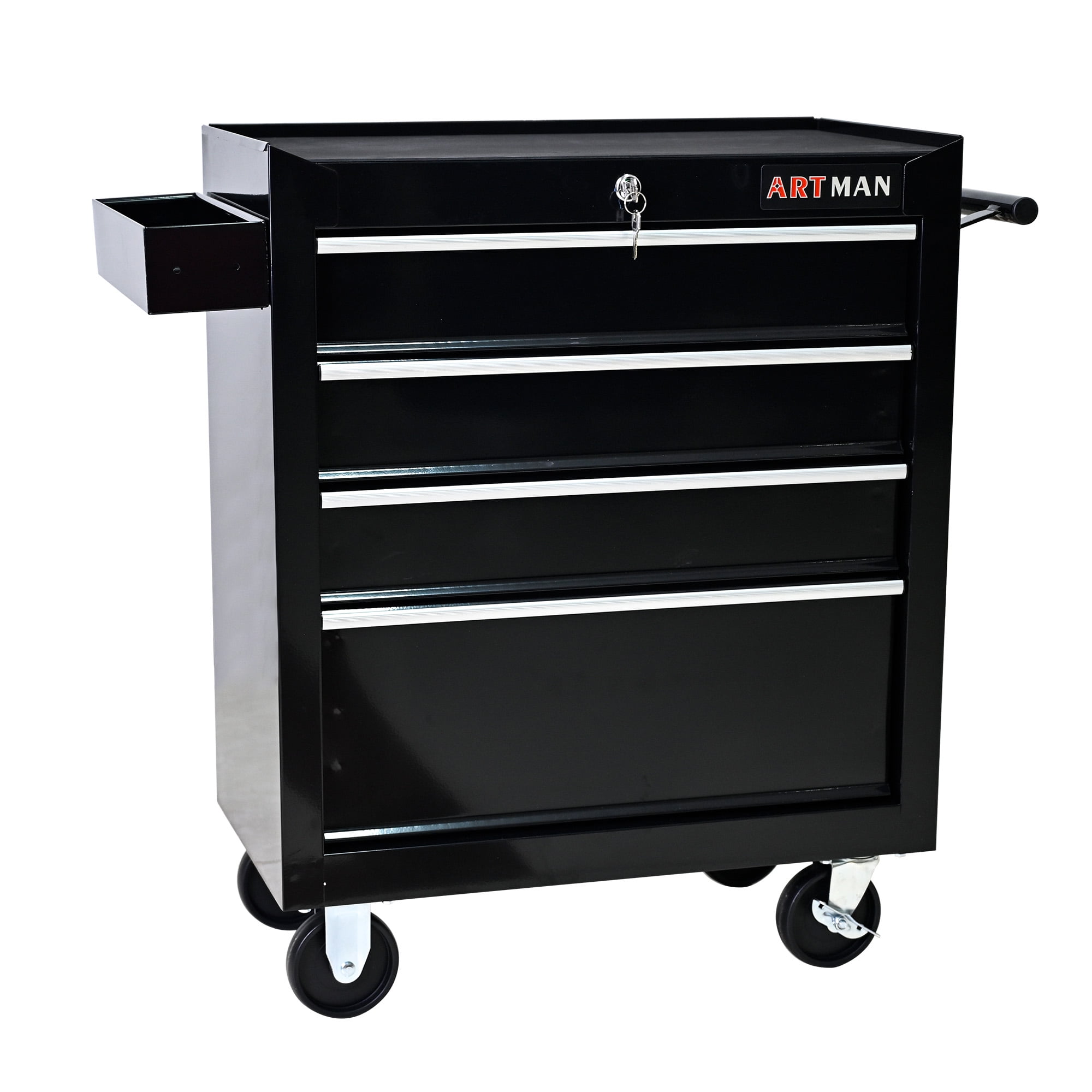 ARTMAN  4 Drawer Rolling Stoage Tool Chest, Tool Box with Wheels, Heavy Duty Industrial Service Cart Storage Organizer with Locking System for Garage, Warehouse, Workshop, Repair Shop