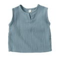 thumbnail image 2 of Boys Girls Tank Tops Summer Sleeveless Lightweight Breathable V Neck Cotton Undershirts Kids Basic Workout Top, 2 of 6