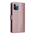 thumbnail image 5 of JTCASES Compatible with iPhone 12 Pro Max 6.7 inch Case Wallet Flip Folio Case [Kickstand] with RFID Blocking Card Holders [Shockproof] and Wrist Strap Phone Cover for Men Women Girls, Rosegold, 5 of 12