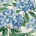 thumbnail image 6 of WYYP Blue Flowers Green Leaves Detailed Painting Round Table Cloth 100% Polyester Fiber for Picnic Dining Kitchen Farmhouse White, 6 of 8