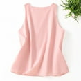 thumbnail image 5 of FDGIU Women's 2025 Summer V Neck Tank Tops - Sleeveless Flowy Blouse with Curved Hem, 5 of 6
