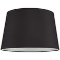 thumbnail image 3 of Springcrest Black Faux Silk Large Tapered Drum Lamp Shade 14" Top x 17" Bottom x 11" Slant x 11" High (Spider) Replacement with Harp and Finial, 3 of 6