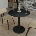 thumbnail image 2 of LeisureMod Vail Round Dining Table 36" Wide with Sintered Stone Top and Powder-Coated Round Steel Black Base Kitchen Table, Seats 2-3 Person for Modern Home,, 2 of 5