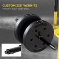 thumbnail image 6 of Soozier Adjustable Steel Seated Calf Raise Exercise Strength Training Gym Equipment, Yellow, 6 of 9