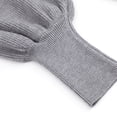 thumbnail image 4 of Women Pullover Turtleneck Oversized Sweaters Solid Loose Free-size Casual High Neck Batwing Long Sleeve Top Blouse (One Size, Gray), 4 of 6