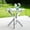 Chrome + Glass+Metal, variant on Black Dining Table with cross metal leg and tempered glass,Modern Space Saving Kitchen Table for Living Room   WL RR