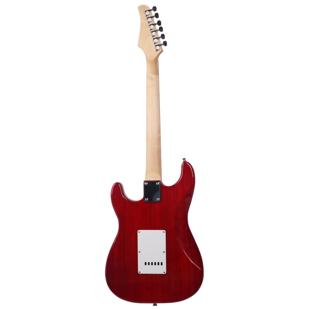 Private Jungle 39" Rosewood Fingerboard Electric Guitar with Gigbag ​Strap Amp Wire Tremolo Arm Cord for Adult Student Beginner, Red