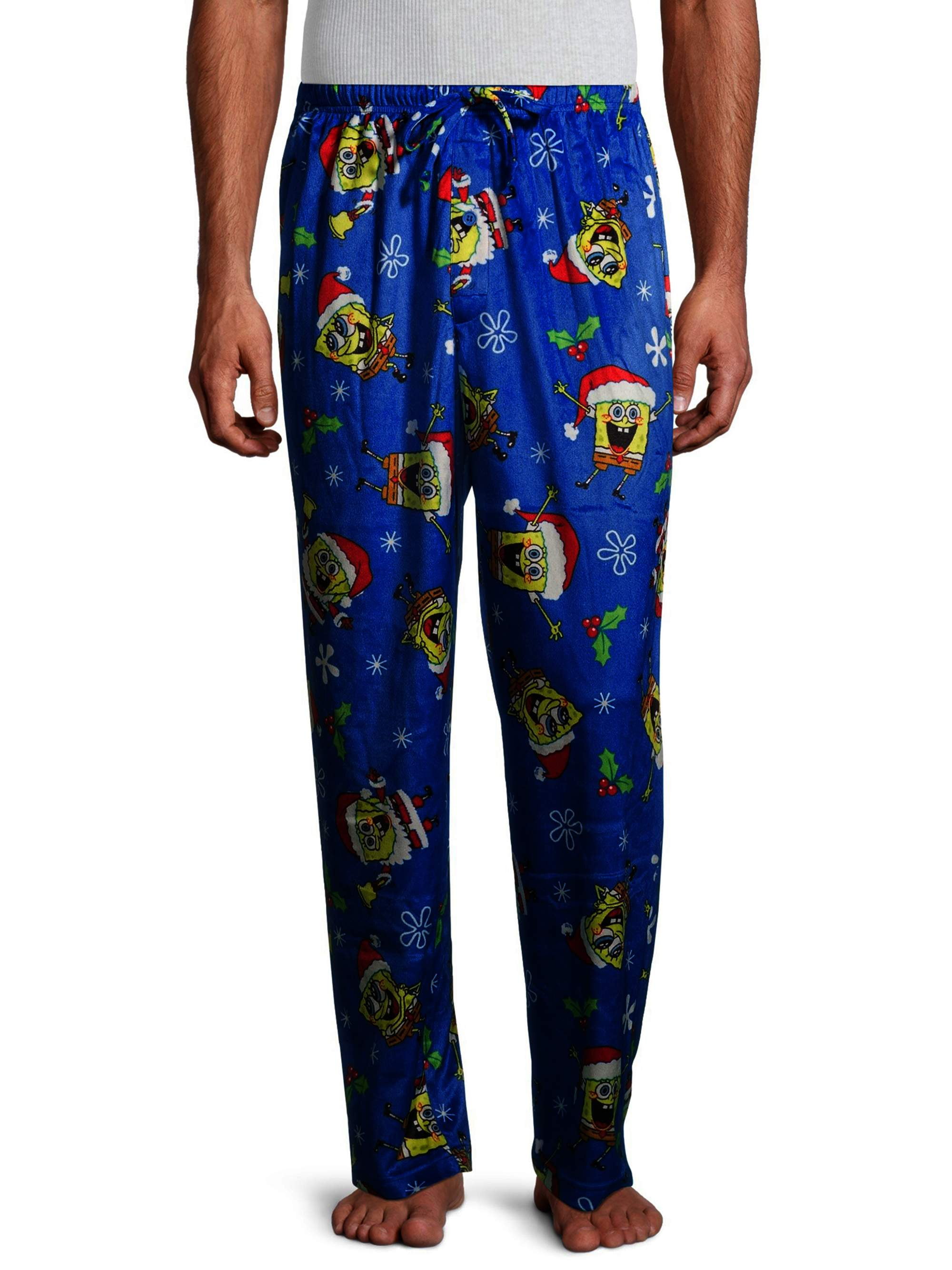 Nickelodeon - SpongeBob SquarePants Men's Christmas Pajama Pants ...