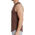 thumbnail image 3 of Franhais Men's Ice Silk Vest Sleeveless Round Neck Slim Fit Contrast Color Sports Fitness Bottoming Tops, 3 of 8