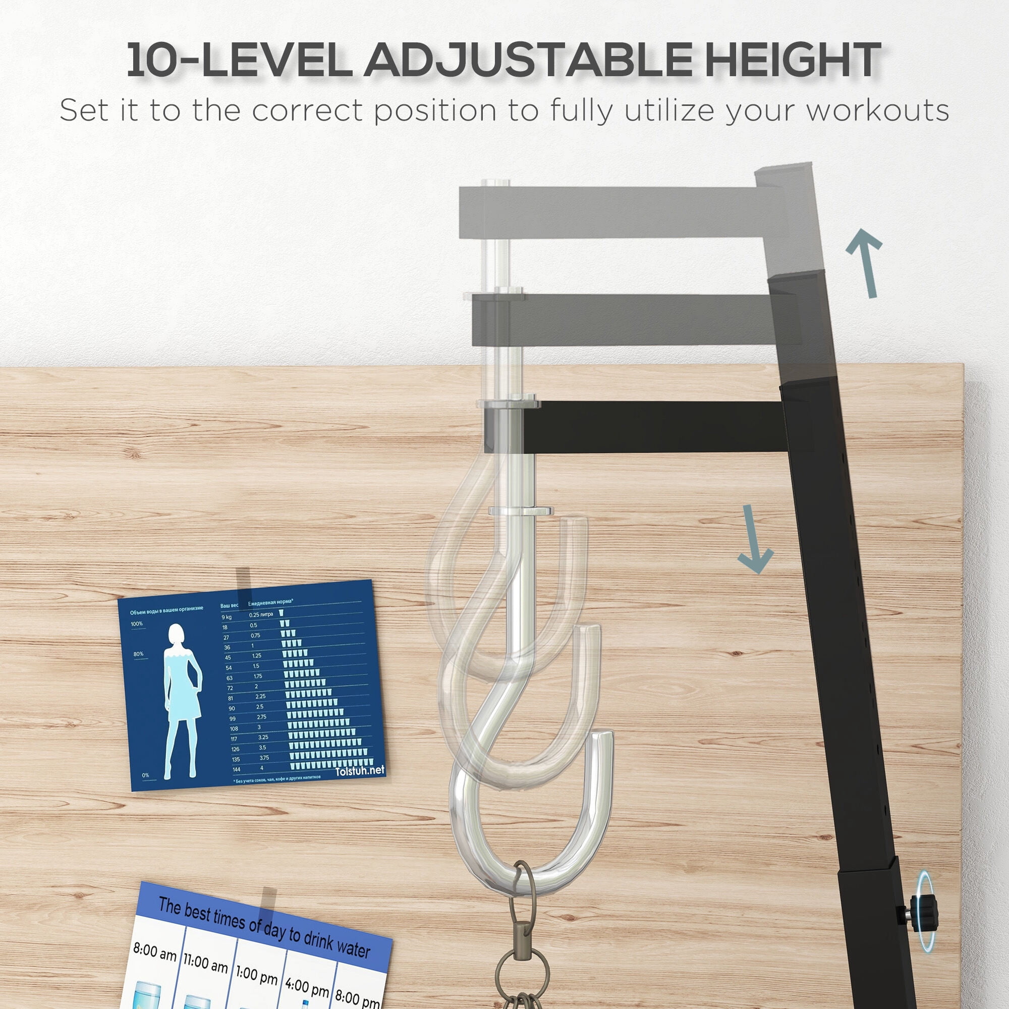 Exercise Equipment Soozier Foldable Punch Bag Stand, Height Adjustable Heavy Bag Stand with Weighted Base, Free Standing for Home Gym, Stand Only,Workout Equipment
