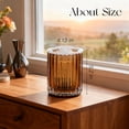 thumbnail image 6 of Sziqiqi Gold Ribbed Glass Wax Melt Warmer with Timer: Adjustable Brightness Elegant Flameless Candle Warmer for Home Decor Ideal Gift for Women Housewarming Bedroom Office Small Vase Jewelry Holder, 6 of 7