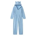 thumbnail image 7 of DIOAZUD Women's Fuzzy Fleece Onesie Pajamas Hooded Zip up Sleepwear Jumpsuit with Pockets Soft Cozy Warm Lounge Wear, 7 of 7