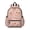 Beige and Pink, variant on Pink Baseball Gear Pattern Backpack for School, Cute School Bag with Adjustable Shoulder Straps and Padded Back, 13.4"x11"x4.7"
