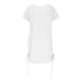 thumbnail image 2 of Ovzne Robes d'Été pour Femmes Robe Unie à Capuche Décontractée Ample de Plage avec Cordon de Serrage Robe d'Été en Liquidation, 2 of 7