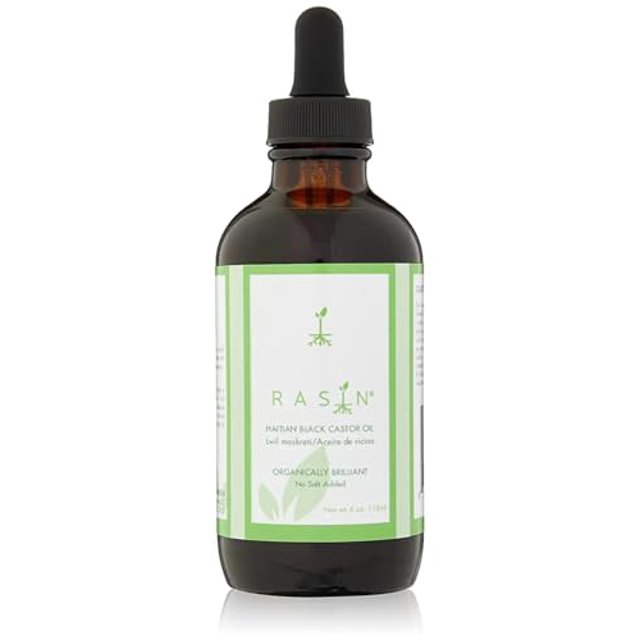Aceite de ricino rasin Aceite de ricino negro haitiano orgánicamente brillante. (Original 4 onzas líquidas)