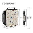 thumbnail image 5 of Insulated Square Lunch Bag with Side Mesh Pocket Fashion Lunch Box Reusable Lunch Tote 10.5" x9.5" x3.5" Various Colors and Sizes Butterflies, 5 of 6