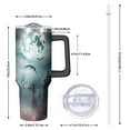 thumbnail image 2 of Halloween Graveyard Scene Pattern Tumbler with Handle and Lid,40oz Double Wall Vacuum Insulated Tumbler,Cups Gift for Women and Men, 2 of 7