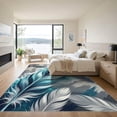 thumbnail image 3 of ODIKA 6'x9' Machine Washable Non-Slip Area Rug, Abstract Teal High Traffic Rug, Blue, 956055, 3 of 7