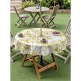 thumbnail image 4 of Outdoor Tablecloths with Umbrella Hole & Zipper, Watercolor Forest Green Round Tablecloth 54 Inch, Abstract Art Modern Trees Waterproof Table Cloth, Patio/Pool/Picnic Table Covers, 4 of 8