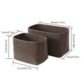 thumbnail image 2 of Yucurem Woven Cube Baskets Bins for Organizing, Set of 2 Closet Rectangle Storage Bins for Home Office Closet Toys Organizer (Dark Brown), 2 of 6