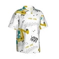 thumbnail image 2 of Disketp Hawaiian Shirts For Men,Dinosaur On Excavator Print Mens Casual Short Sleeve Button Down Shirts Beach Shirt, 2 of 8