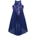 thumbnail image 3 of YONGHS Kids Girls Maxi Romper Dress Sequined Party Formal Jumpsuit Gown Navy Blue 12, 3 of 7