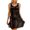 Black, variant on Bikini Cover Up Hollow Out V Neck Summer Sleeveless Slit Beach Dress Beachwear