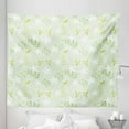 thumbnail image 1 of Mint Tapestry, Swirling Floral Branches with Leaves and Flower Florets Nature Print, Fabric Wall Hanging Decor for Bedroom Living Room Dorm, 5 Sizes, Fern Green White, by Ambesonne, 1 of 1