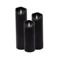 thumbnail image 6 of LumaBase Battery-Operated LED Wax Candles with 3D-Wick Flame, Black - Set of 3, 6 of 7