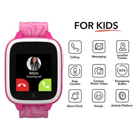 Xplora - Kids’ XGO3 Jungle Edition (GPS + Cellular) Smart Watch Calls, Messages, SOS, GPS Tracker, Camera, Step Counter, SIM Card - Blue