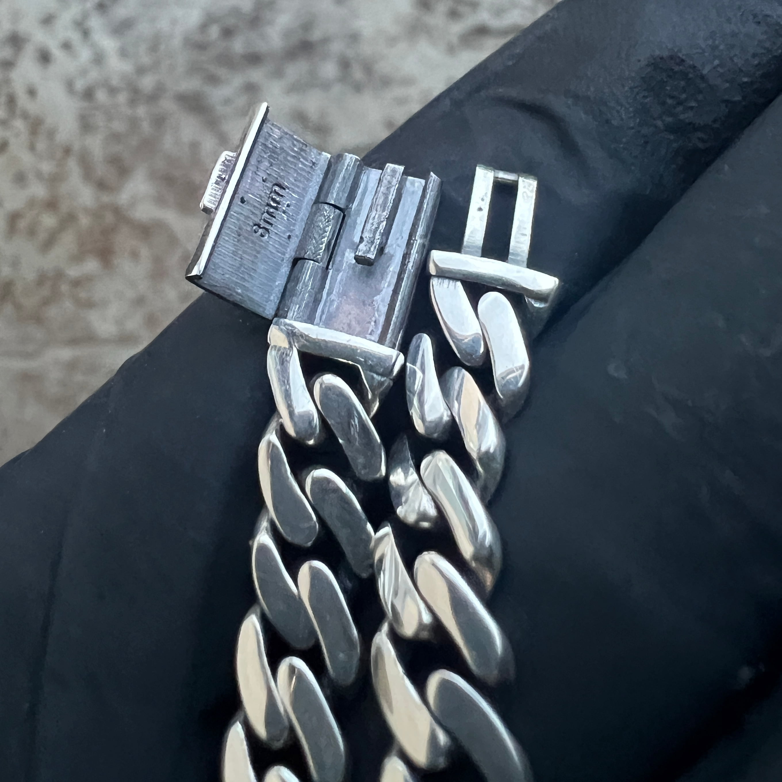 Real Solid 925 Sterling Silver Sleek Cuban Link Oxidized Chain Bracelet 8MM Thick 7.5" Inch