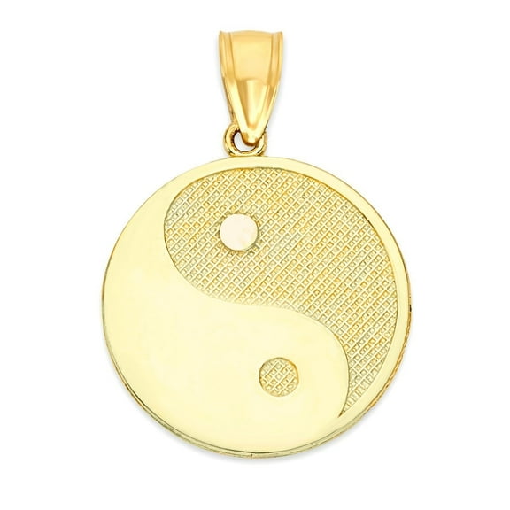 Solid 10k Gold Yin Yang Pendant - Lunar New Year Gifts