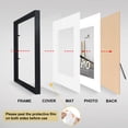 thumbnail image 3 of Scholartree 5 PACK 8x10 Wooden Picture Frames, 8x10 Matted to 5x7 Tabletop Picture Frame, Black, 3 of 12
