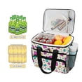thumbnail image 2 of FORMRS Insulated Cooler Bag 24 Cans Capacity Soft Leakproof Lunch Box with Side Pockets, Beige Retro Pattern, 2 of 7